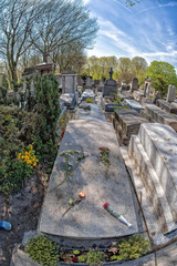PARIS, FRANCE - MAY 2, 2016: Modigliani grave in Pere-Lachaise cemetery homeopaty founder