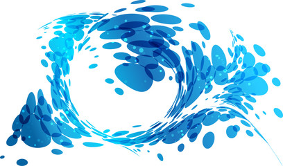 Aqua background, water splash, abstract element design, vector illustration - obrazy, fototapety, plakaty