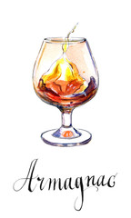 Glass of armagnac