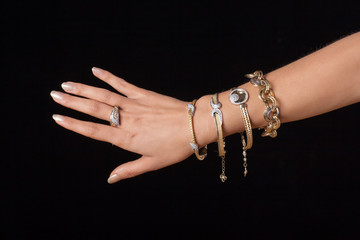 Female hand with jewelry