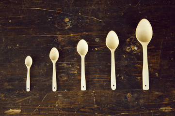 five spoons on the table