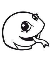 face head sweet little cute baby child snake comic cartoon girl