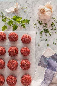 Meatballs in a row