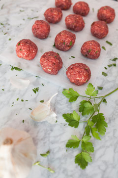 Meatballs in a row