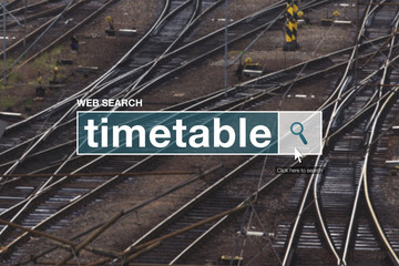 Railway timetable web search box