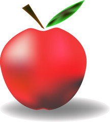 красное яблоко