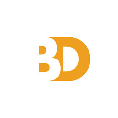 BD Logo | Vector Graphic Branding Letter Element | jpg, eps, path, web, app, art, ai | White Background