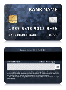Credit Card with Abstract Polygon Pattern


Vector illustration of black credit card isolated on white background