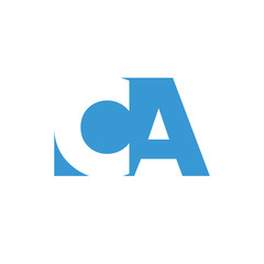 CA Logo | Vector Graphic Branding Letter Element | jpg, eps, path, web, app, art, ai | White Background