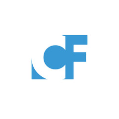 Fototapeta premium CF Logo | Vector Graphic Branding Letter Element | jpg, eps, path, web, app, art, ai | White Background