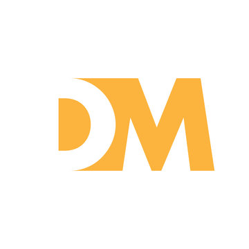 DM Logo | Vector Graphic Branding Letter Element | jpg, eps, path, web, app, art, ai | White Background