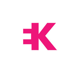 Fototapeta premium EK Logo | Vector Graphic Branding Letter Element | jpg, eps, path, web, app, art, ai | White Background