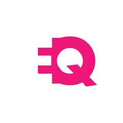 EQ Logo | Vector Graphic Branding Letter Element | jpg, eps, path, web, app, art, ai | White Background