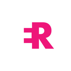 Fototapeta premium ER Logo | Vector Graphic Branding Letter Element | jpg, eps, path, web, app, art, ai | White Background