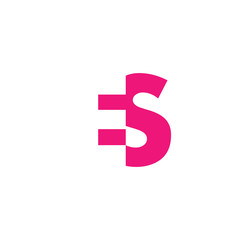 ES Logo | Vector Graphic Branding Letter Element | jpg, eps, path, web, app, art, ai | White Background