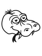 face head snake funny comic cartoon