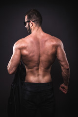 Obraz na płótnie Canvas Bodybuilder back.