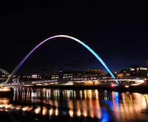 Fototapeta na wymiar Newcastle upon Tyne - Gateshead Millennium Bridge