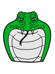 face head cobra comic cartoon angry dangerous toxic