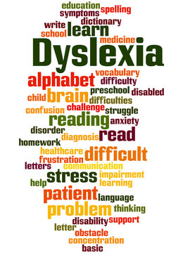 Dyslexia, Word Cloud Concept 6