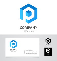 Letter P - Logo Design Element with Business Card - illustration


Vector Logotype Template 
