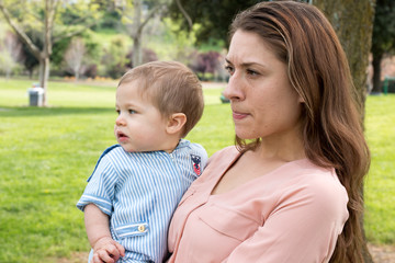 Mother and Son in Park