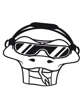 face head dj club party music cool hang celebrate disco sunglasses headphones snake dance