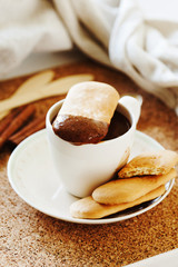 Chocolate with cookies