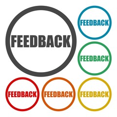 Feedback icons set