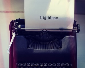 Composite image of big ideas message on a white background