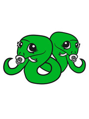 siblings, brothers, sisters, twins 2 babies, child snake pacifier sweet cute kawaii cartoon comic cute