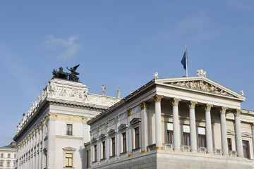 Parlament Wien, Parlament, Parlamentsgebäude, Wien, Dr.-Karl-Renner-Ring, Ringstraße, griechisch-römisch, Regierungssitz