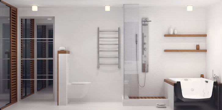3D rendering of bathroom