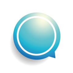 Speech bubble vector blue