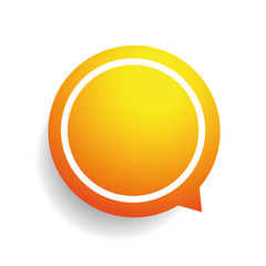 Speech bubble vector orange