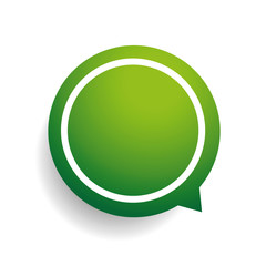 Speech bubble vector green