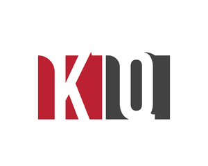 KQ red square letter logo for qatar, quality, quantum, quarter, quest