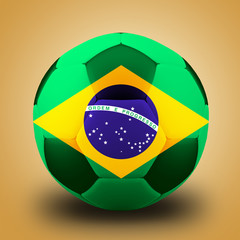 Fototapeta premium Pallone da calcio Brasile