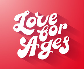 decorate poster for valentine's day with white letters, long sha