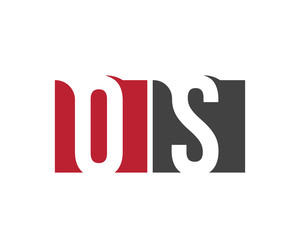 OS red square letter logo for system, store, service, solution, studio