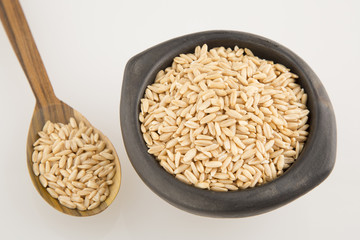Grain of oats isolated on a white background
