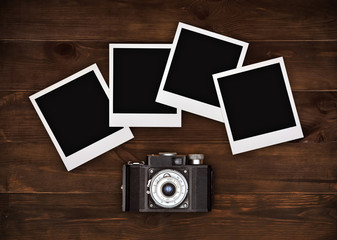 camera with four blank photo
