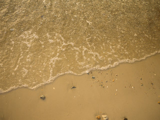 Foamy white waves