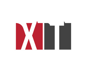 XT red square letter logo for technology, travel, training, team, tour