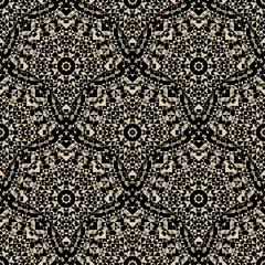 Old Seamless Pattern. Abstract Geometrical Ornamental Vector