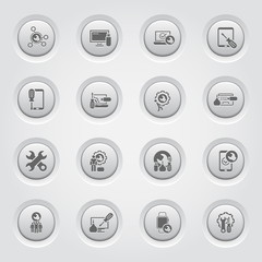 Repair Service and Maintenance Icons Set