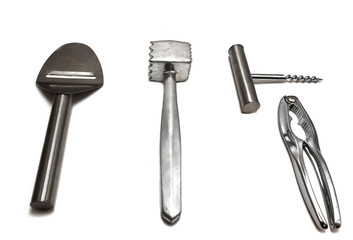 Silver kitchen utensils
