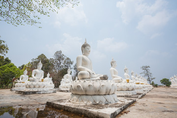 Statues  84 Lord Buddha, Temple- Wat Bung Khi Lek at Khemarat Ubon Ratchathani Thailand.