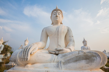 Stone statue of a Buddha at Sa Kaeo Thailand.
