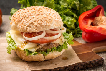 Homemade veggie burger